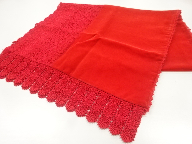 ビロードレース花模様ショール